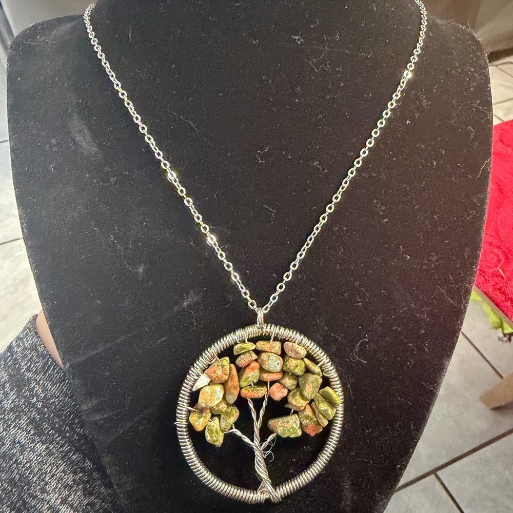 Unakite Tree Of Life Necklace